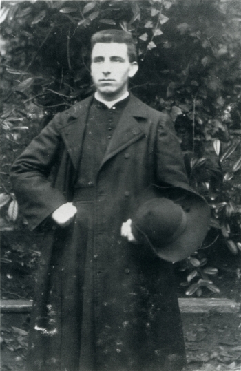 Black and white photo of Father Henri Voisin