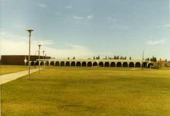 Coloured photo of the front of École Camille J. LeRouge School