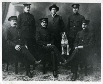 Black and white photo of the Town of Red Deer police force