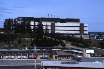 Coloured photo of the exterior of the Red Deer Regional Hospital Centre