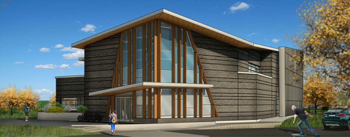 Artist's rendering of Northside Community Centre facade