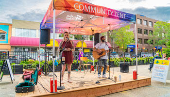 Performance on Ross Street Patio