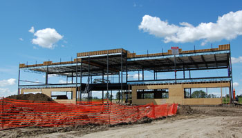 Photo of commercial building under construction