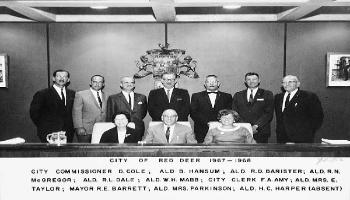 A photo of Red Deer City Council in 1967-1968