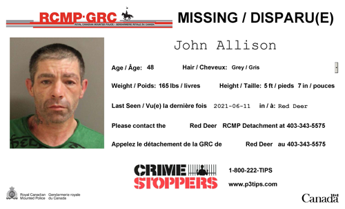 Missing person - John Allison