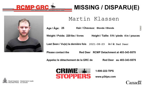 Missing person - Martin Klassen