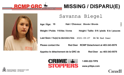Savanna Biegel - missing youth