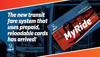 image of Red Deer Transit's MyRide card