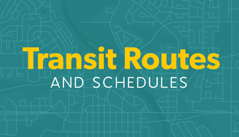 Map of transit routes in Red Deer